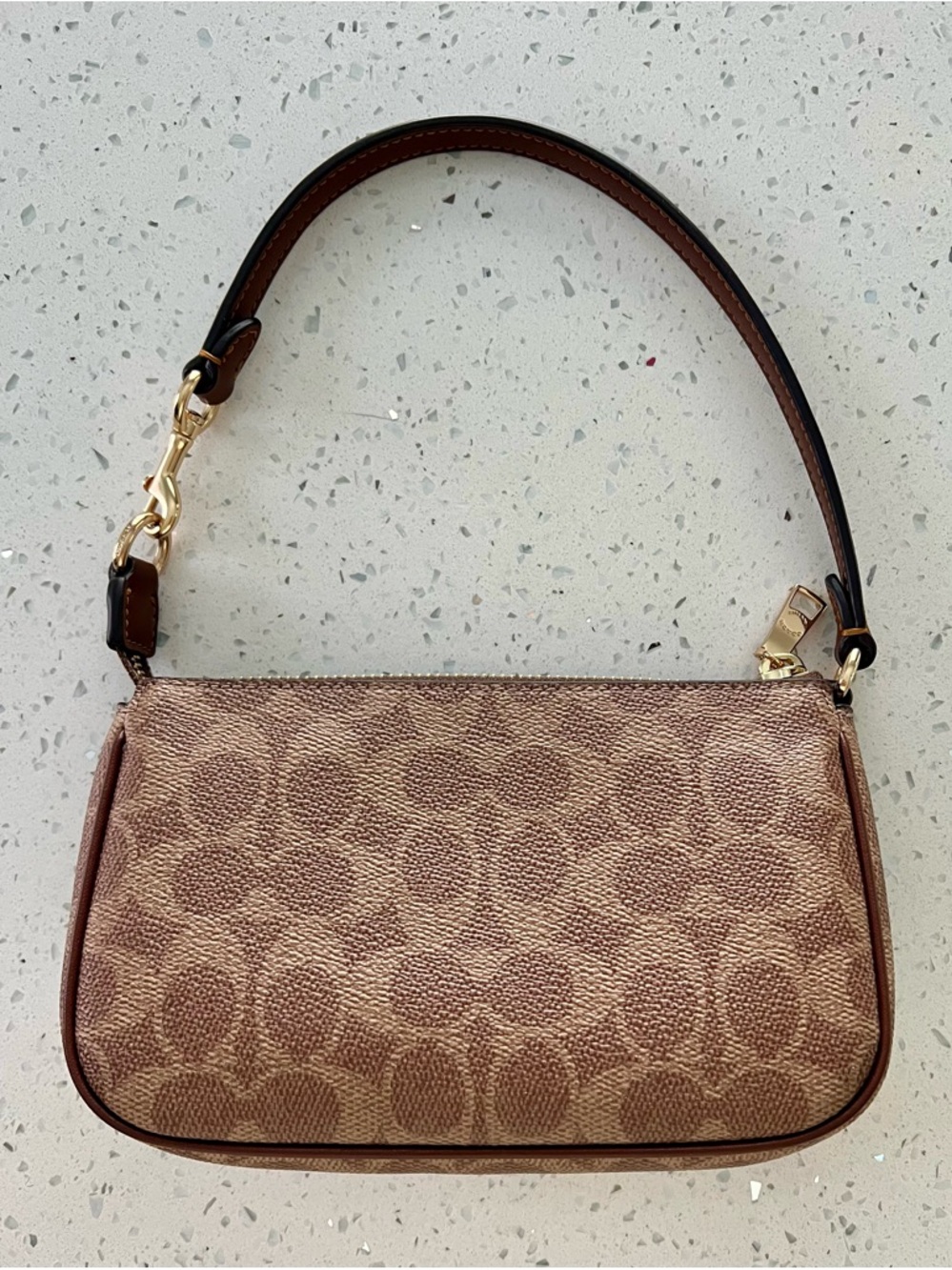 Coach Mini Shoulder Bag in Signature Brown - Picture 3 of 4